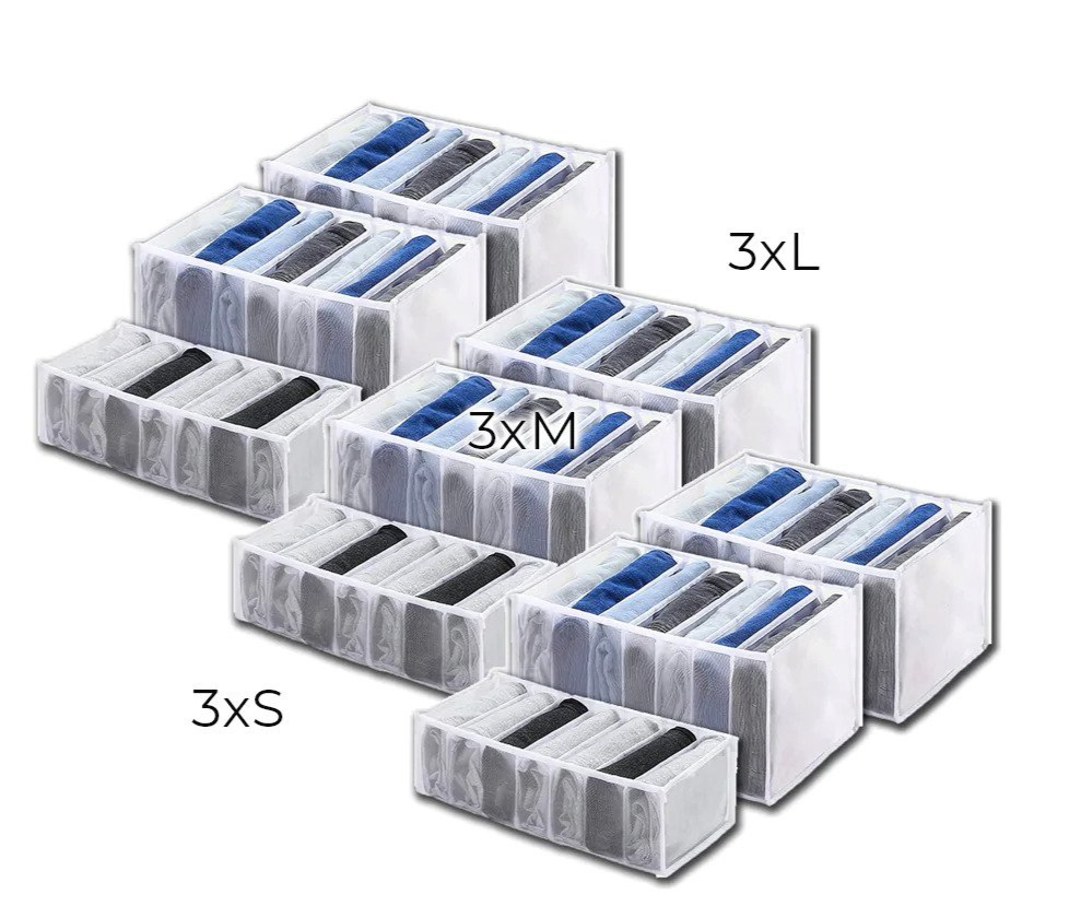 Kis tárolódobozok a fiókok rendezéséhez (x3)