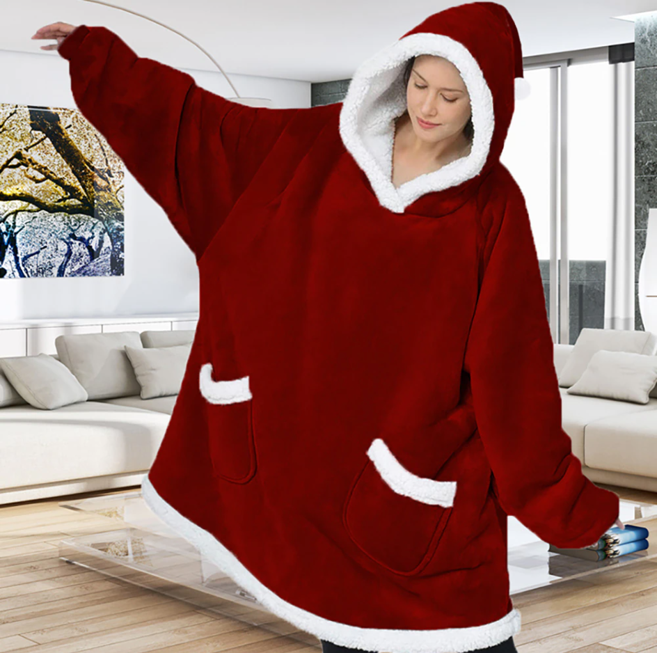 Pulover uriaș din fleece ultra confortabil pentru relaxare totală