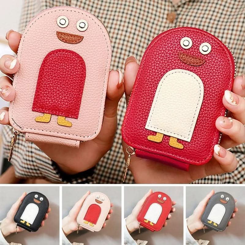 Portofel pentru carduri - model compact și rezistent cu pinguin 