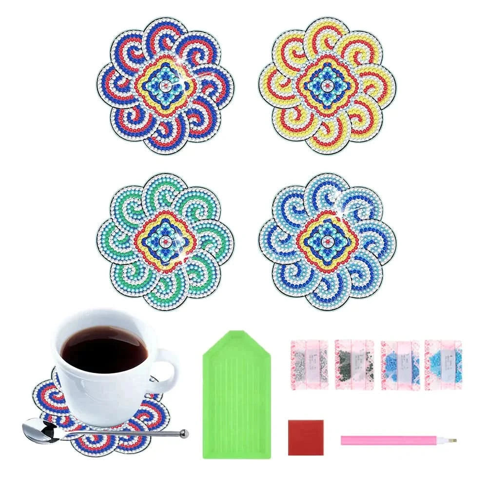 DIY strassilla varustettu coasters-setti 