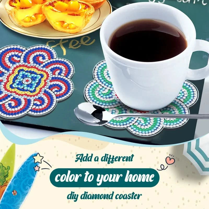 DIY strassilla varustettu coasters-setti 