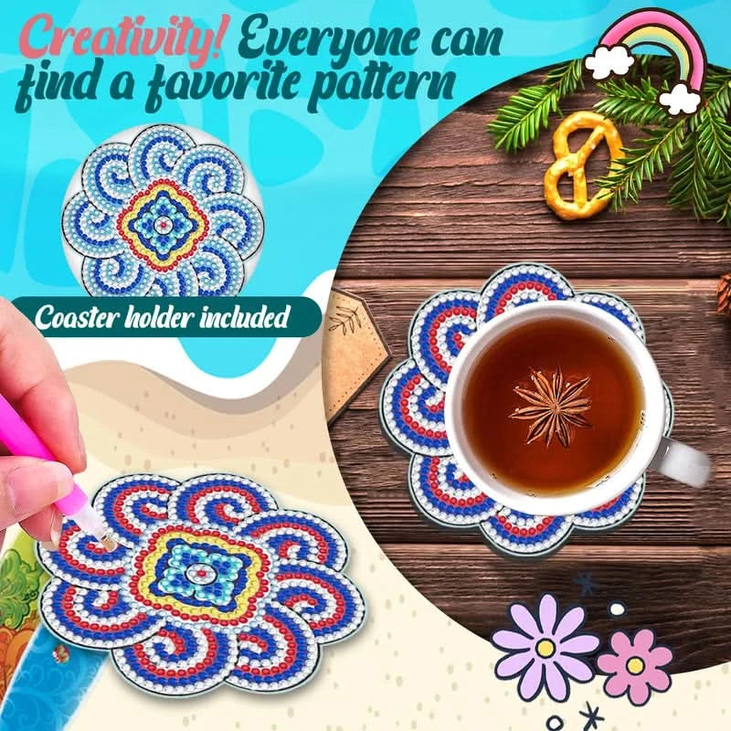 Set de suporturi pentru pahare DIY cu strasuri 