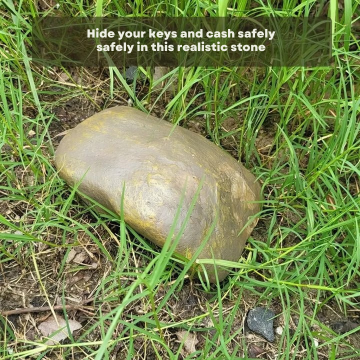 Cache-clé extérieur discret en forme de pierre