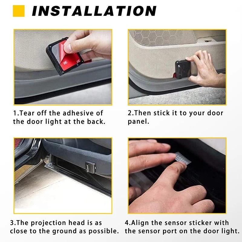 Oplys dit billogo ved hver døråbning (x2) 