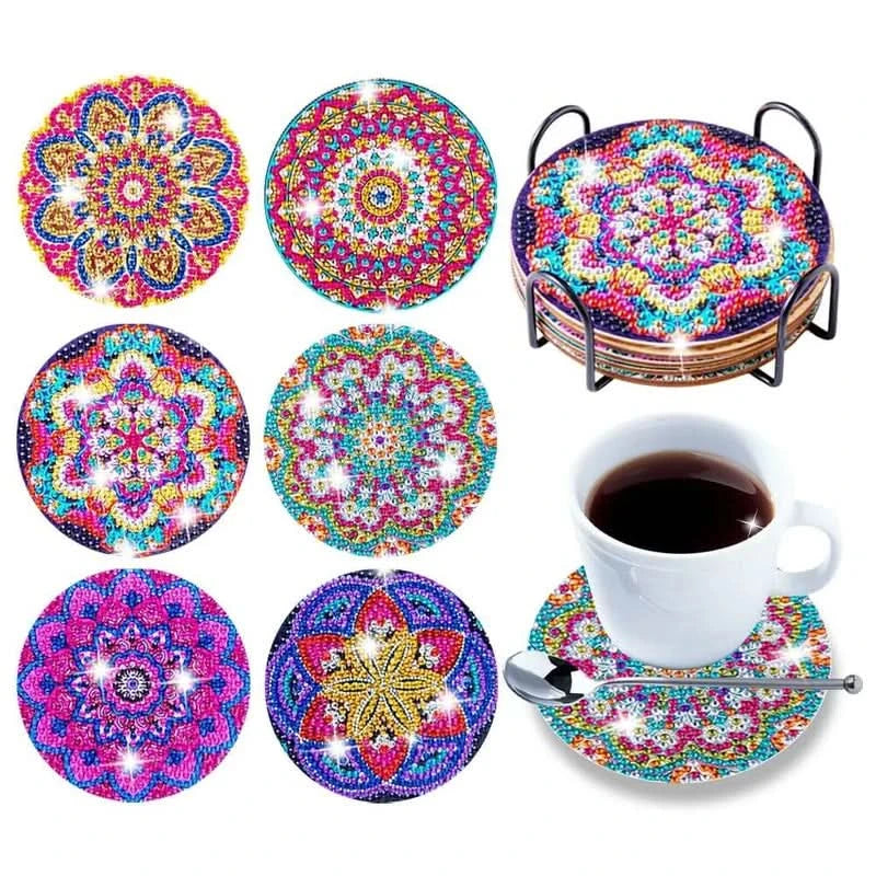 DIY strassilla varustettu coasters-setti 