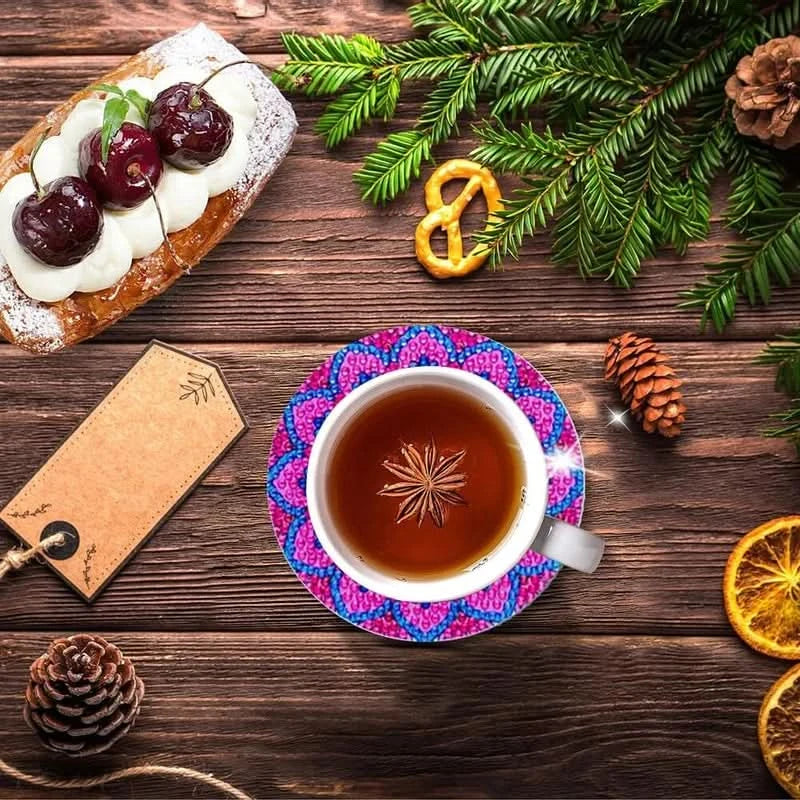 DIY strassilla varustettu coasters-setti 