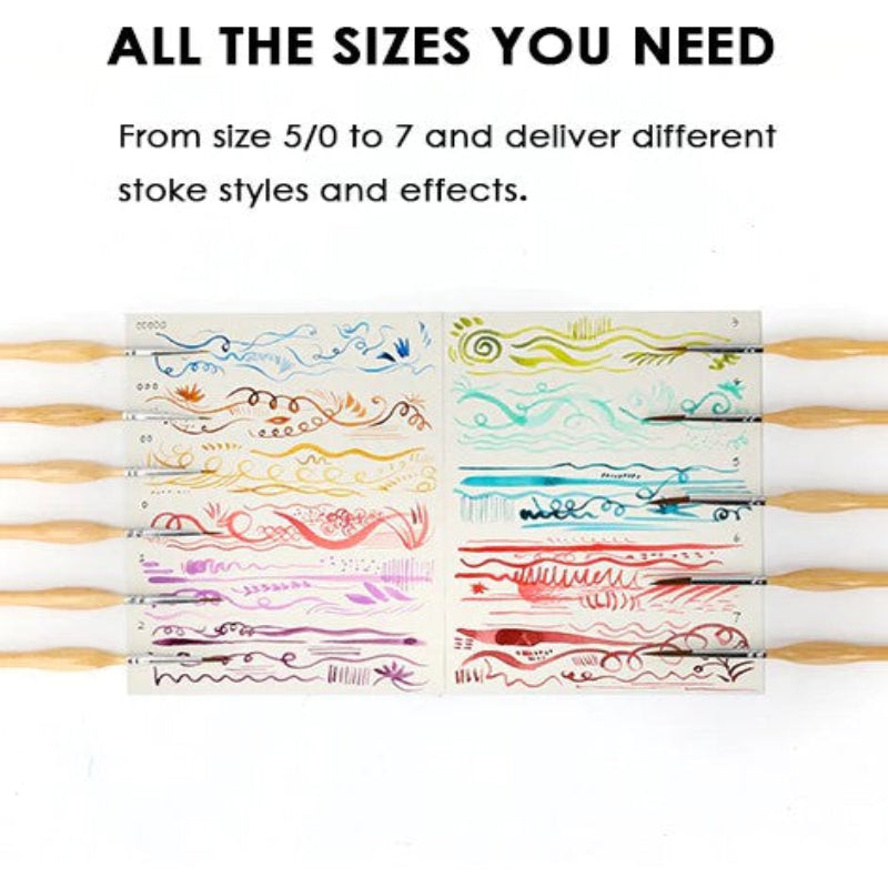 מכחולים מדויקים לפרטים קטנים ומושלמים (x11) 