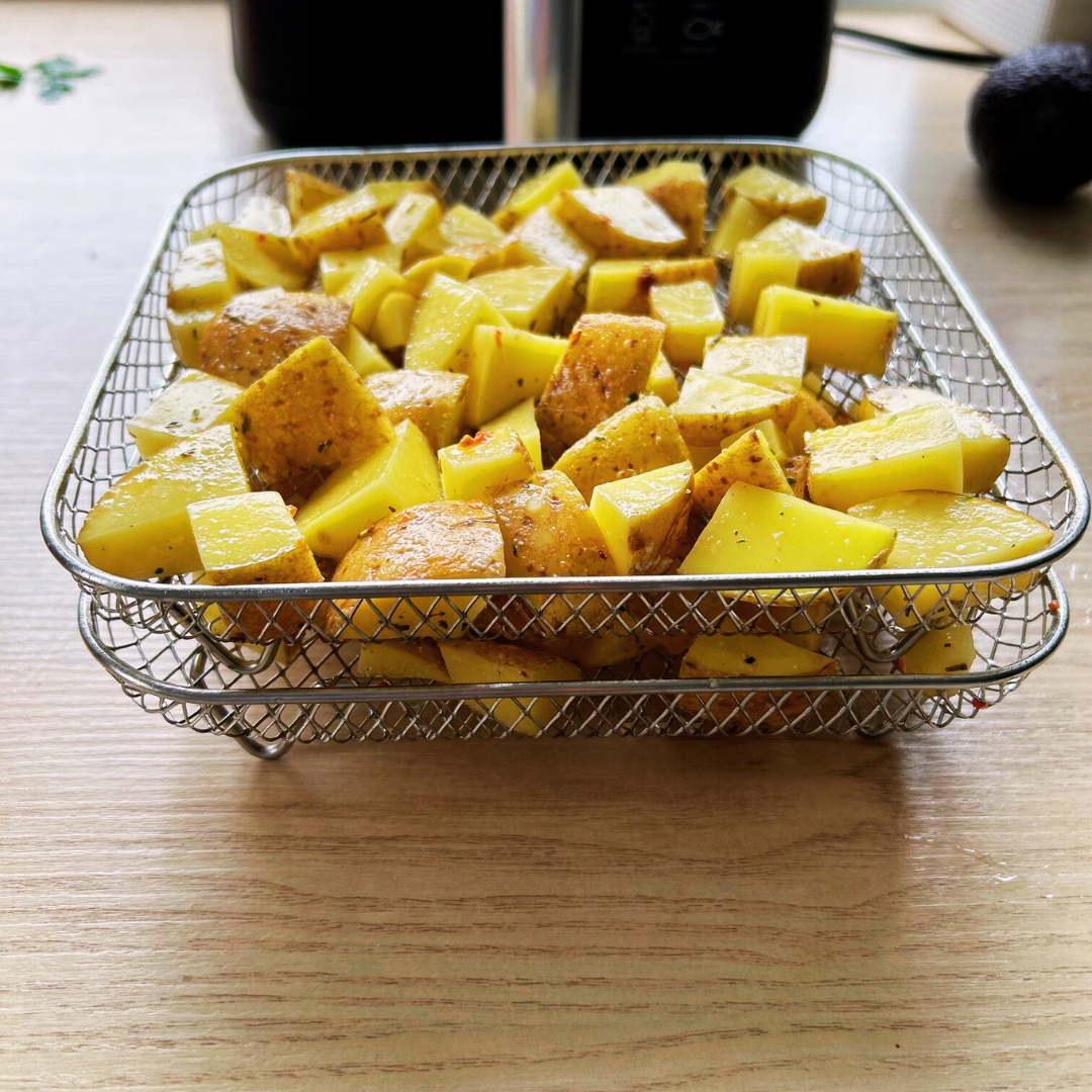 سلال قابلة للتكديس للطهي المتساوي في الهواء (x3) 