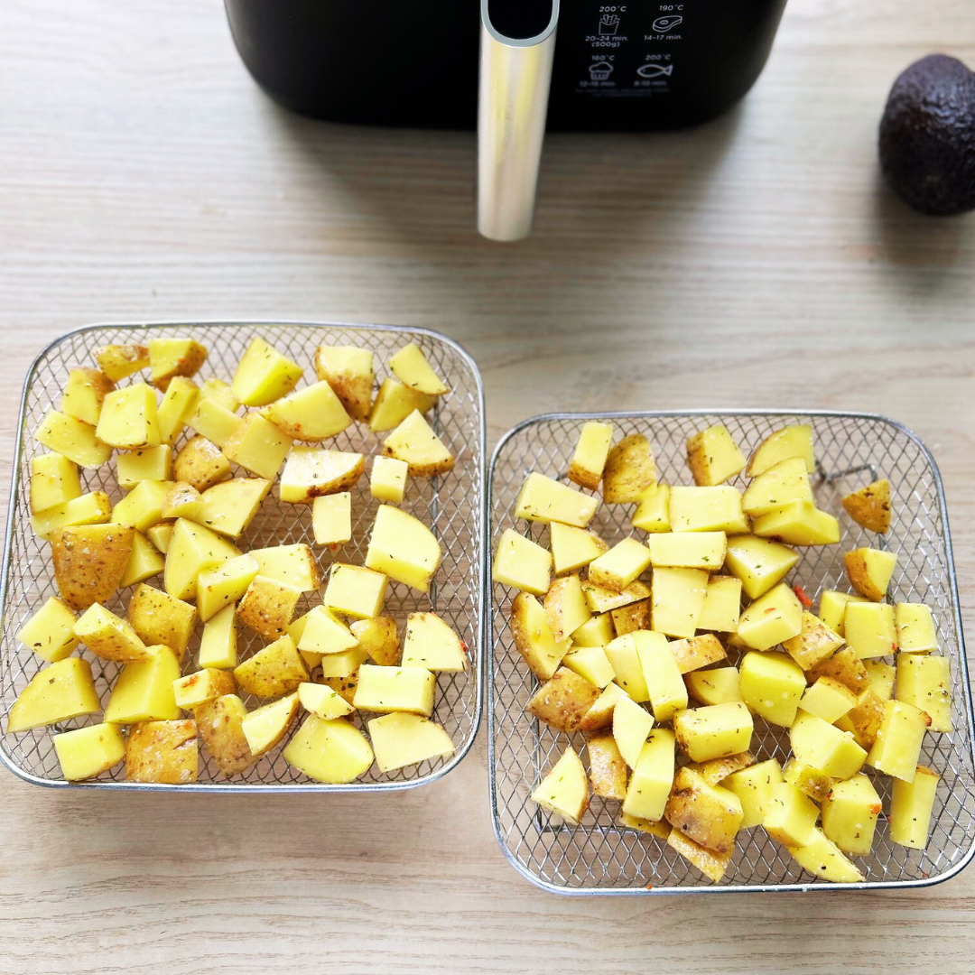 سلال قابلة للتكديس للطهي المتساوي في الهواء (x3) 