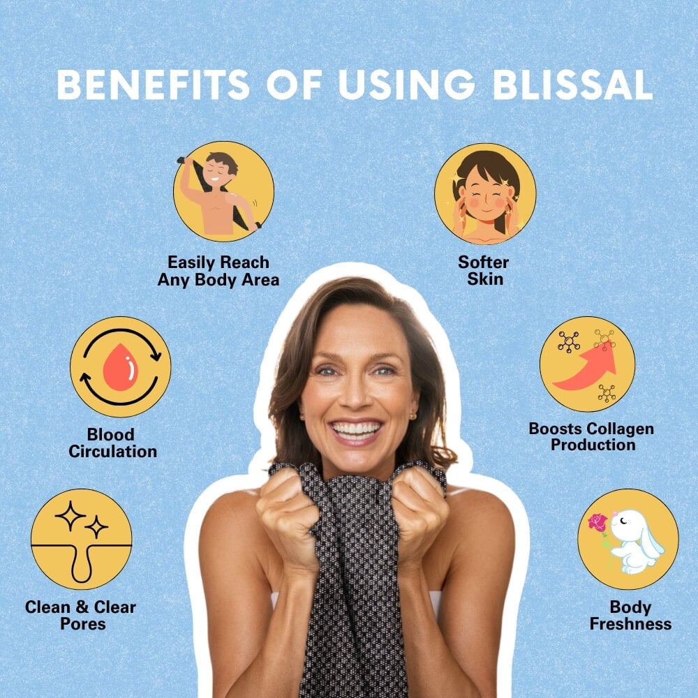 柔らかいスクラブタオル – 一度の動作で滑らかな肌 