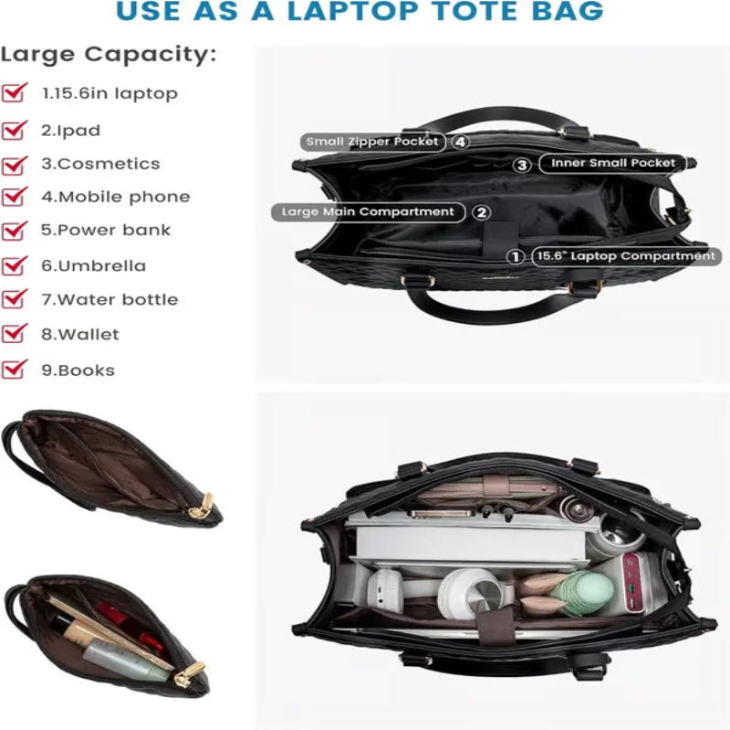 エレガントで機能的な3 in 1ワークバッグ 