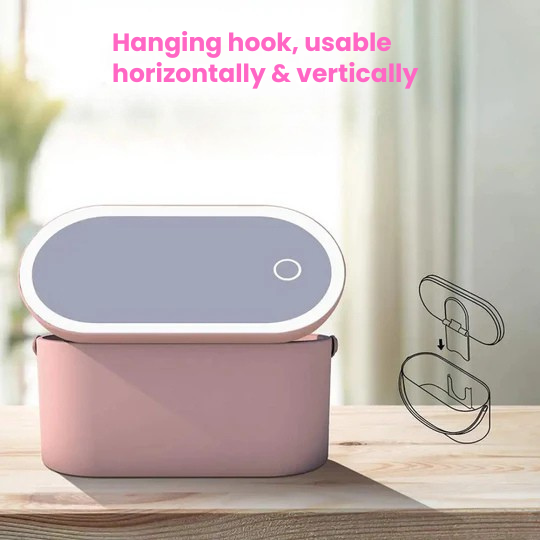 Perfekte Schönheit mit LED-Spiegel und integriertem Stauraum 