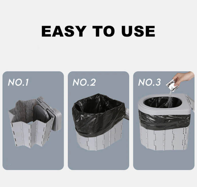 Portable folding toilet