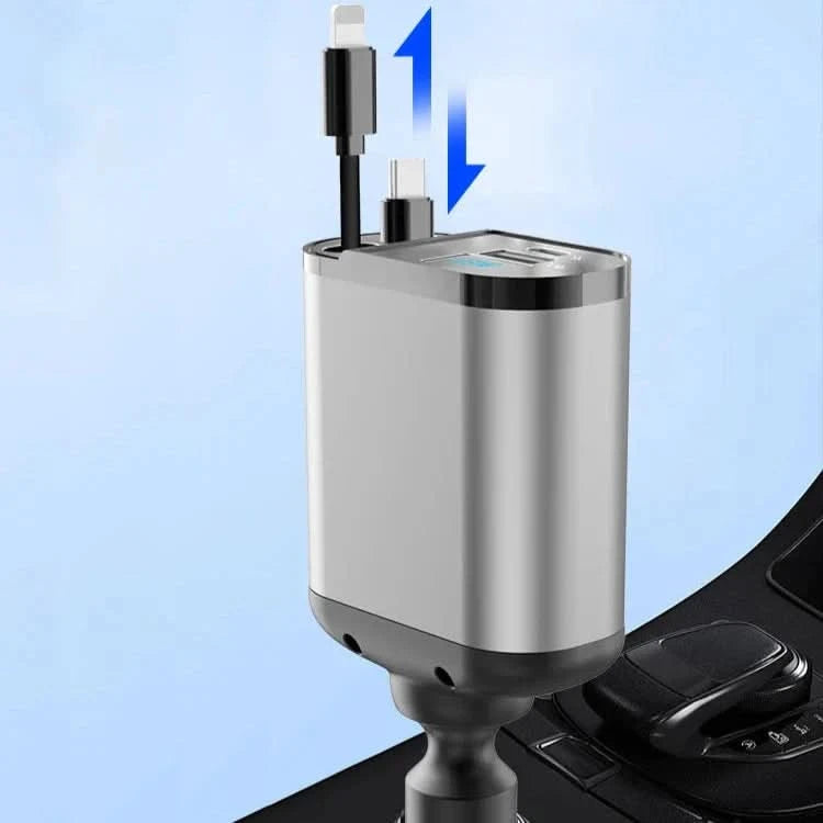 Nopean auton laturi, jossa on älykäs kaksois-USB-portti 4-in-1 