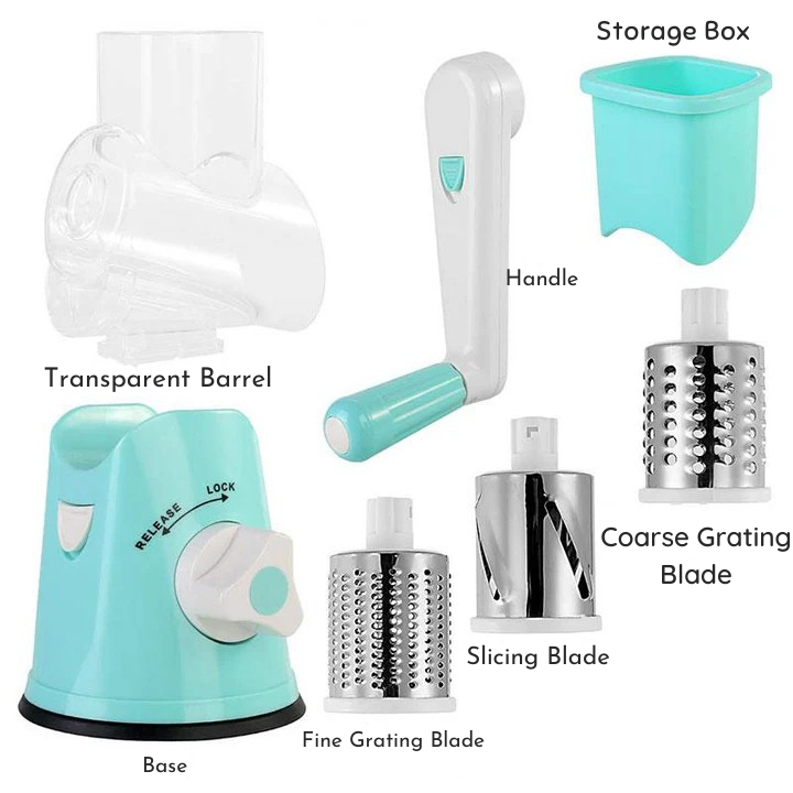 Schneiden, reiben und schneiden Sie mühelos ohne Aufwand 