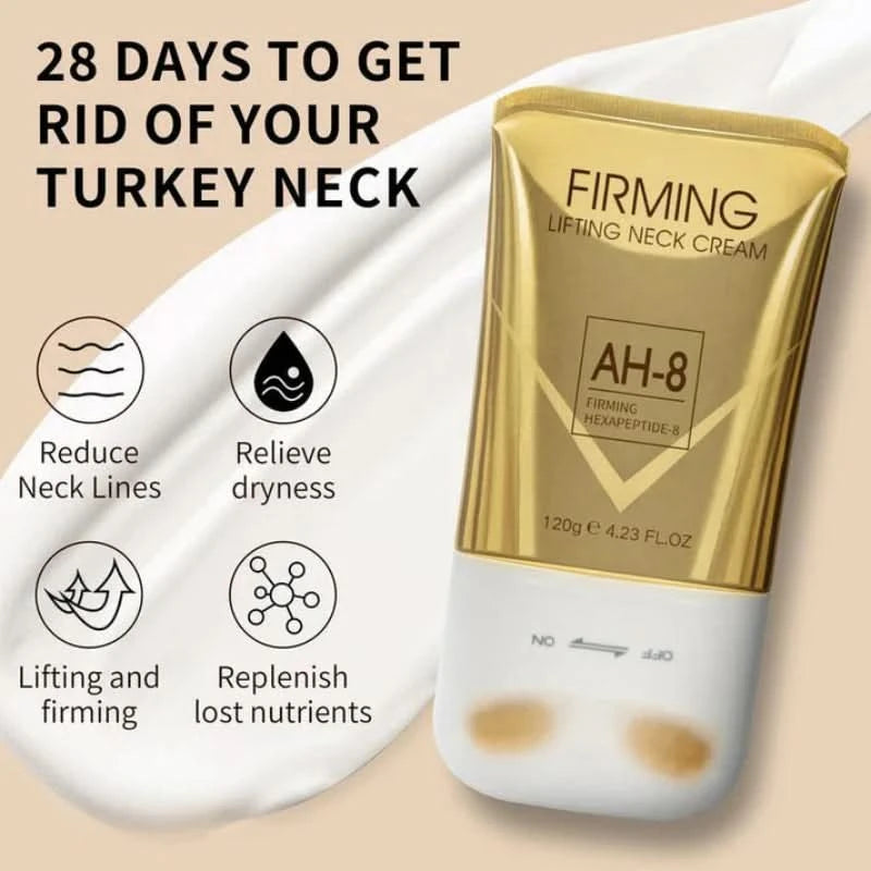 Stramende creme til halsen med indbygget massager 